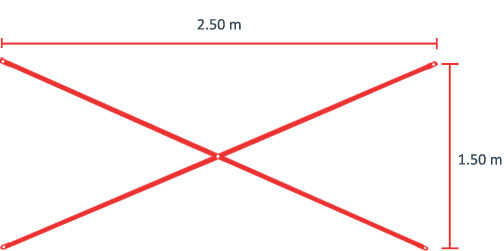 Cruceta 1.50 m. X 2.5 m.